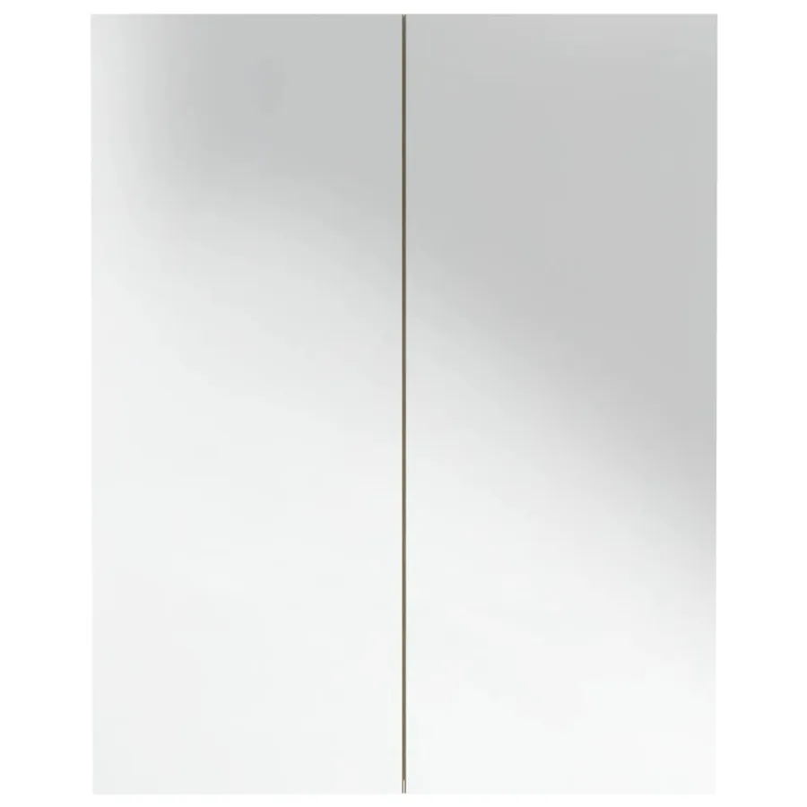 Armoire à miroir de salle de bain 60x15x75cm MDF Blanc et chêne - 5