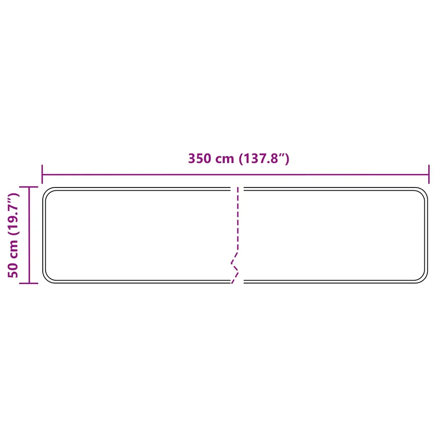 Coureur de Tapis MARSA Noir 50 x 350 cm Polyester et PVC - 7