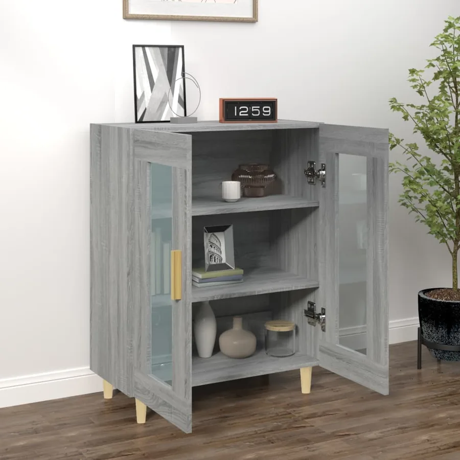 Buffet sonoma gris 69,5x34x90 cm bois d'ingénierie - 3