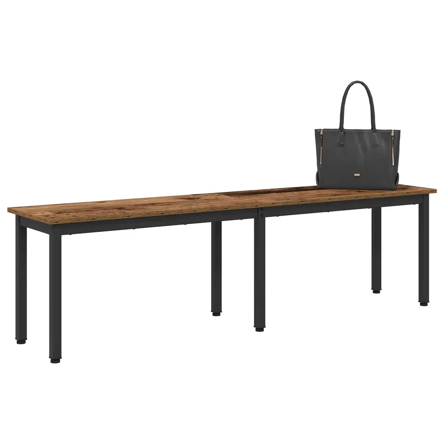 banc Bois ancien 160 x 35 x 45 cm Bois d'ingénierie - 3