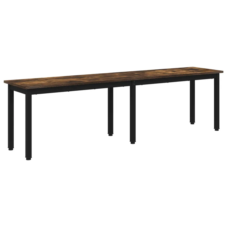 banc Chêne Fumé 160 x 35 x 45 cm Bois d'ingénierie - 2