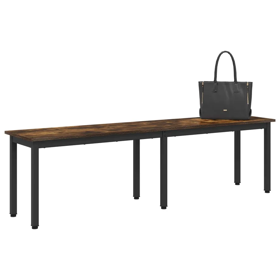 banc Chêne Fumé 160 x 35 x 45 cm Bois d'ingénierie - 3