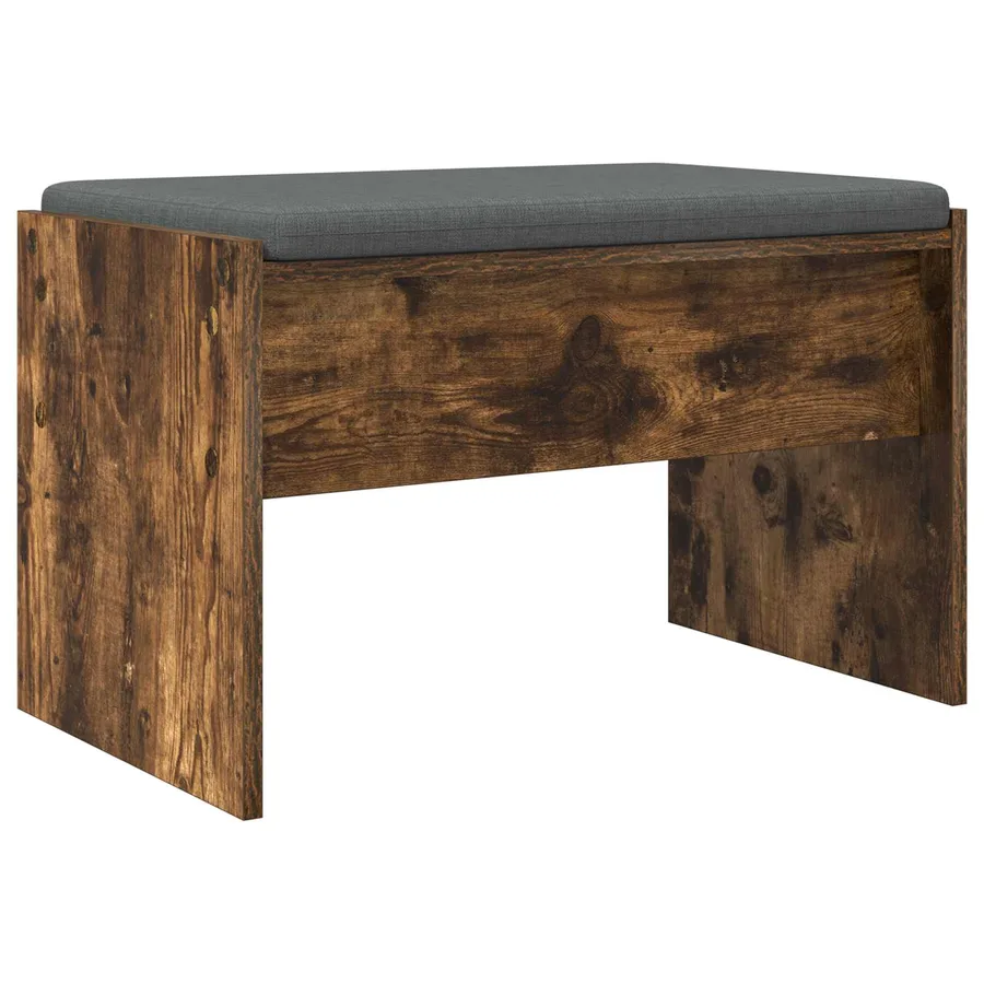 Banc d'entrée avec coussin Chêne fumé 63 x 38 x 40 cm - 2
