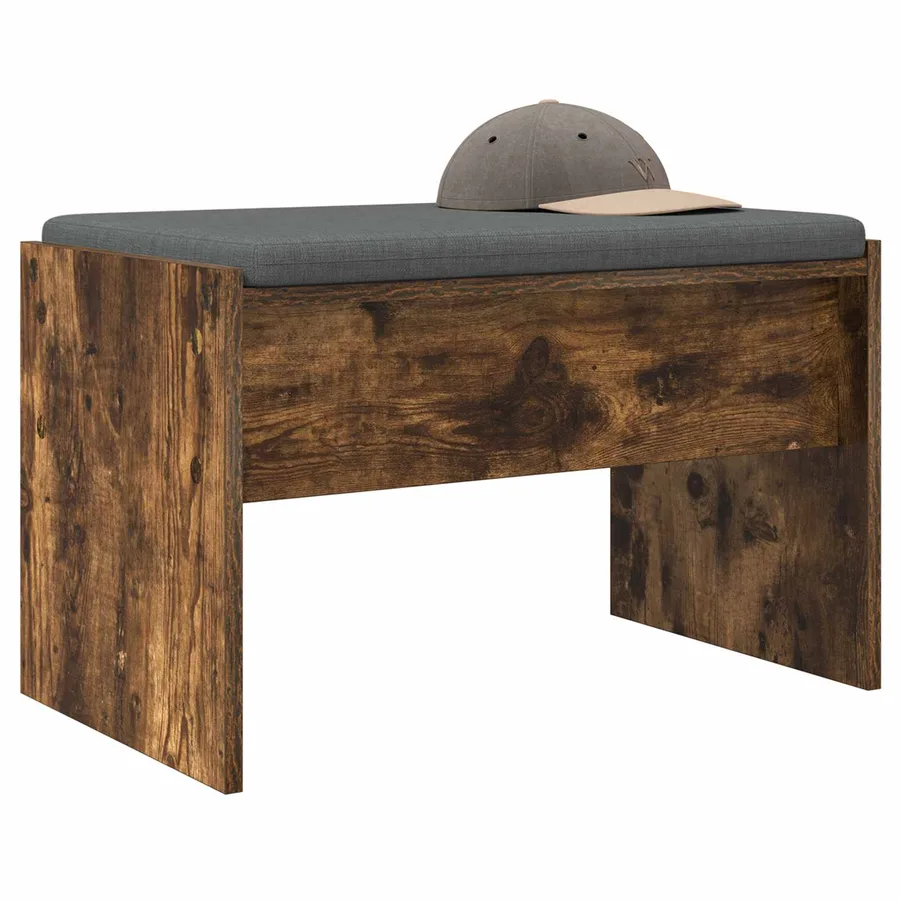 Banc d'entrée avec coussin Chêne fumé 63 x 38 x 40 cm - 3