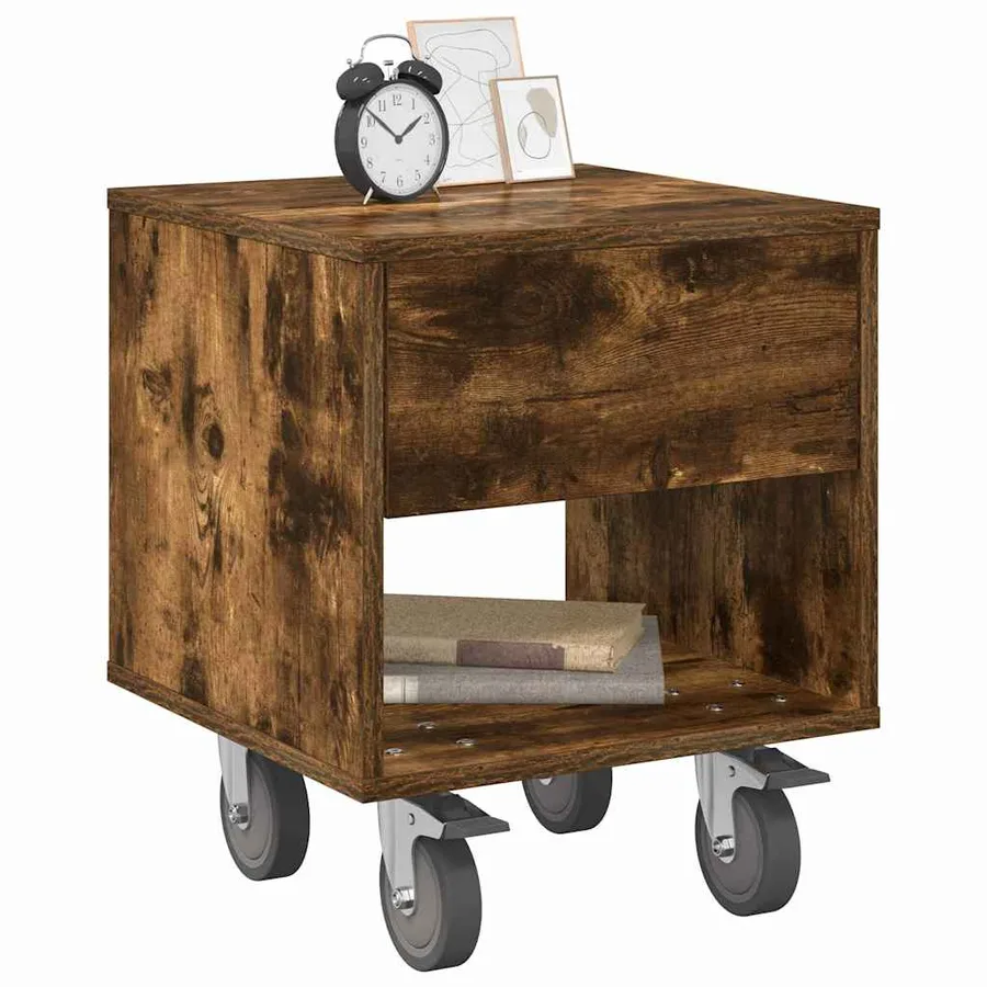 Table de chevet 2 pcs Chêne fumé 40,5 x 40 x 48 cm - 3