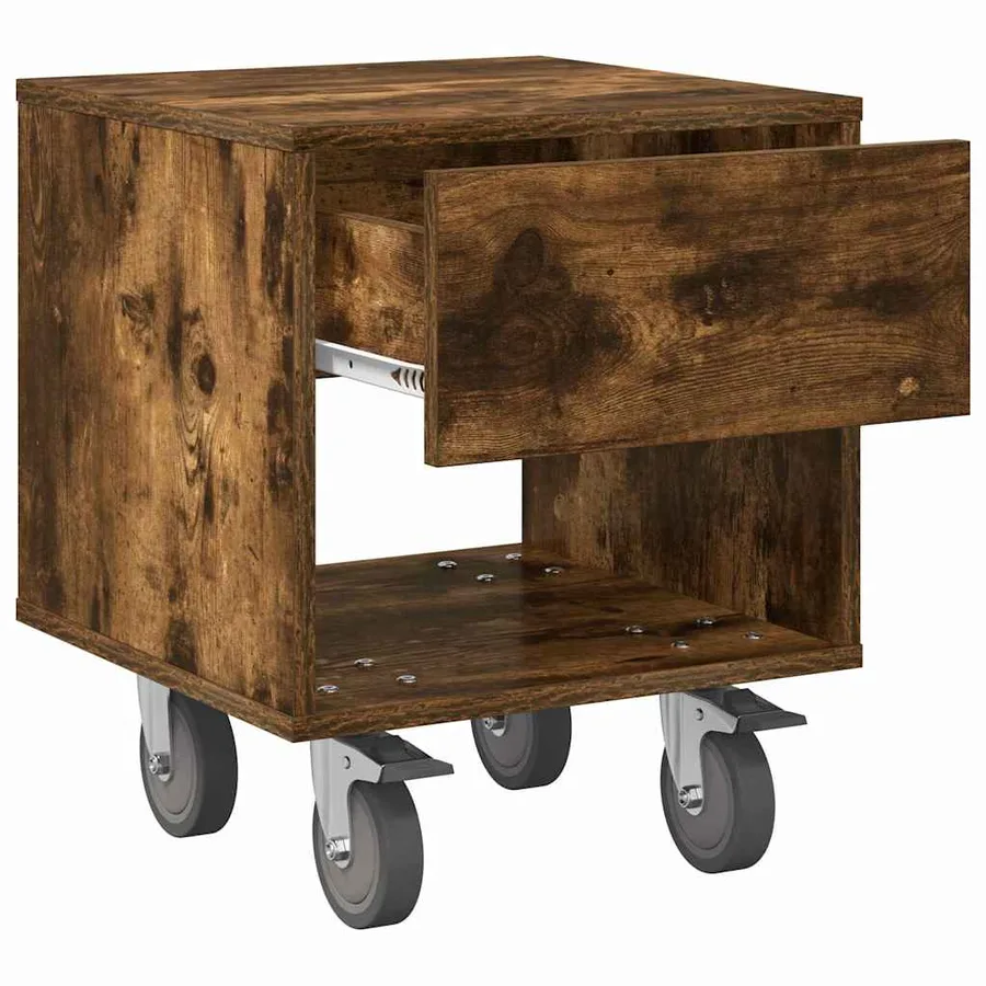 Table de chevet 2 pcs Chêne fumé 40,5 x 40 x 48 cm - 6