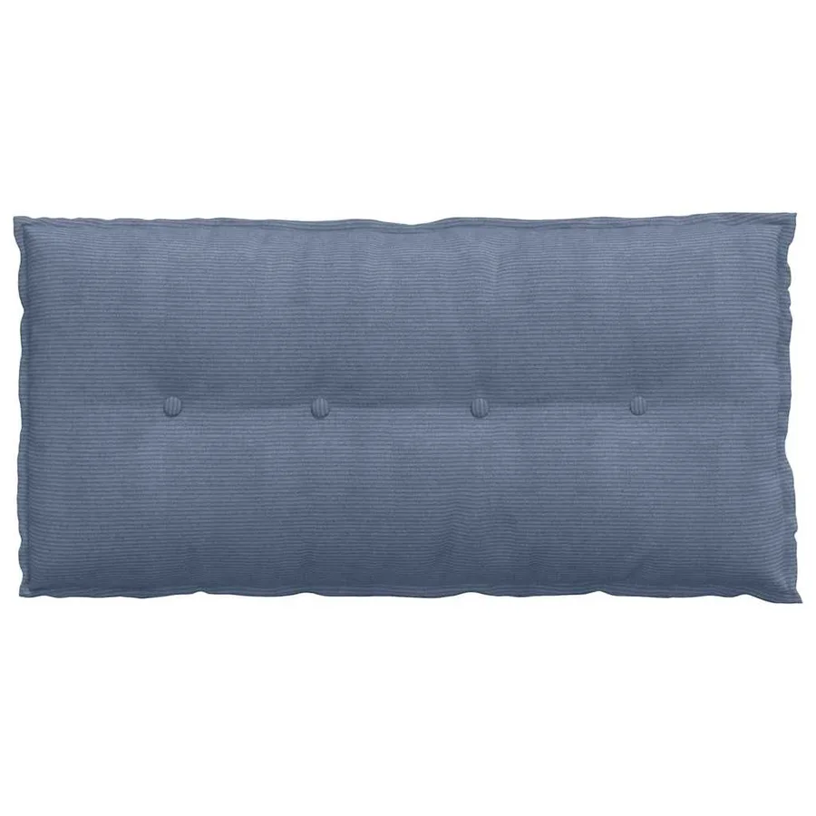 Coussin de Dos Bleu 100 x 50 cm Tissu en velours côtelé - 6