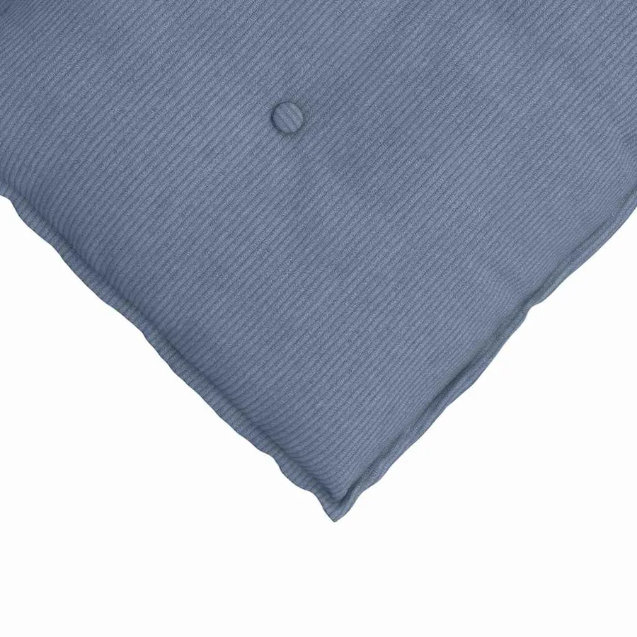 Coussin de Dos Bleu 100 x 50 cm Tissu en velours côtelé - 7