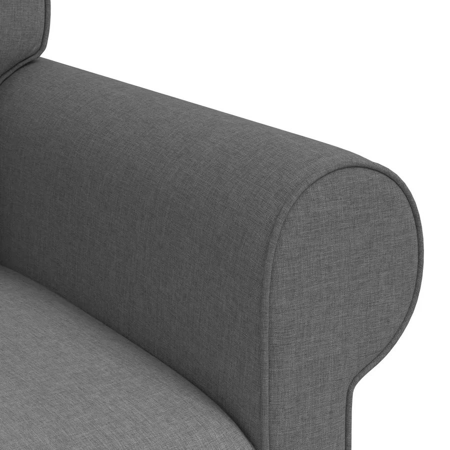 Canapé Gris foncé 155 x 82 x 80 cm tissu - 7