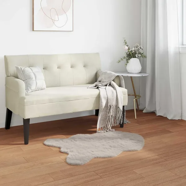 Tapis antidérapant en fausse de lapin OLITE Beige 80 x 120 cm