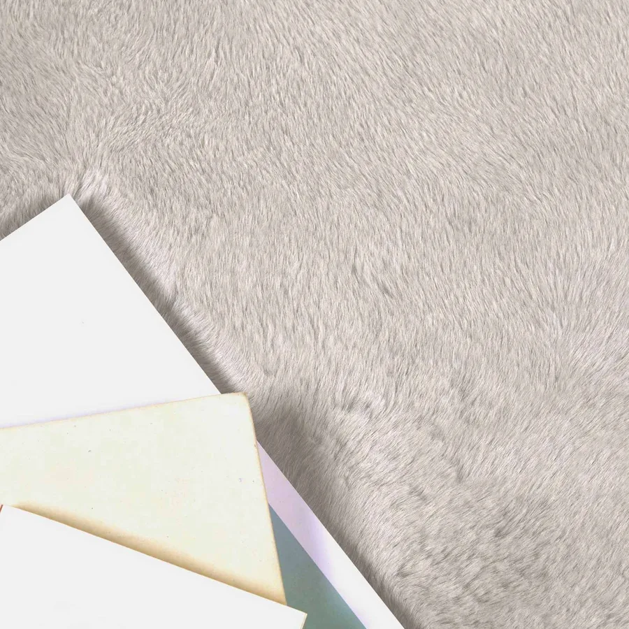Tapis antidérapant en fausse de lapin OLITE Beige 80 x 120 cm - 3