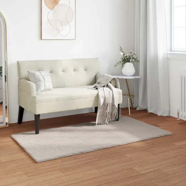 Tapis antidérapant en fausse de lapin OLITE Beige 60 x 110 cm