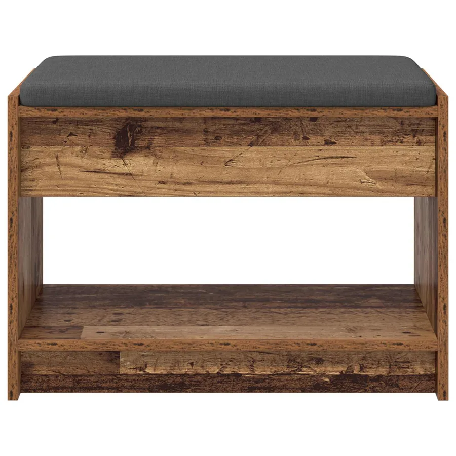Banc d'entrée avec coussin Bois ancien 63 x 38 x 45 cm - 5