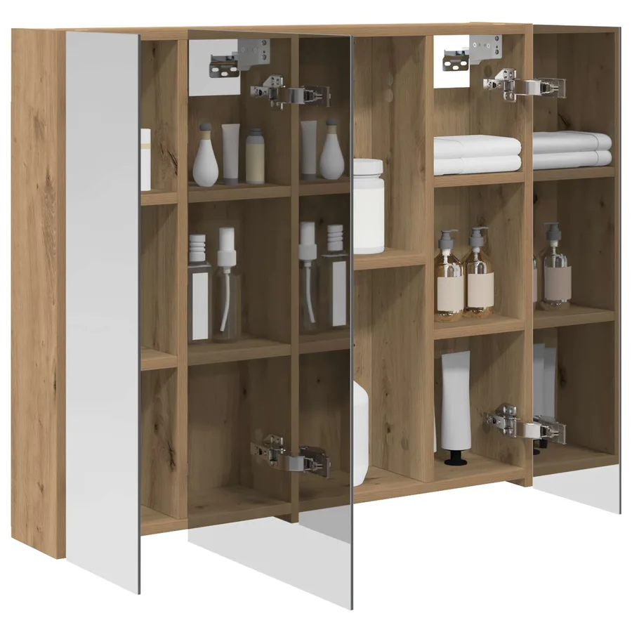 Armoire Miroir de Salle de Bain Chêne artisan 80 x 14.5 x 70 cm - 3