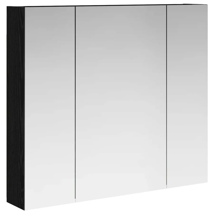 Armoire Miroir de Salle de Bain Chêne noir 80 x 14.5 x 70 cm - 2