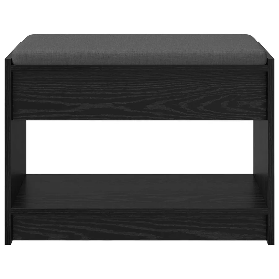 Banc d'entrée avec coussin Chêne Noir 63 x 38 x 45 cm - 5