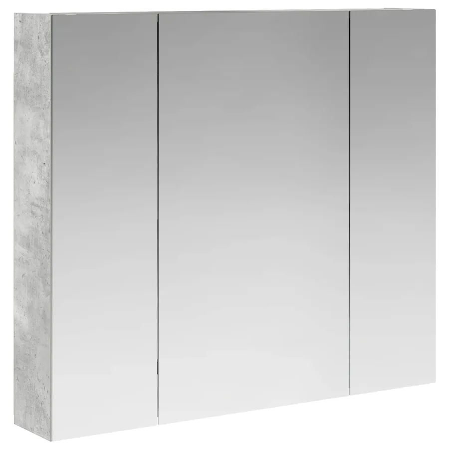 Armoire Miroir de Salle de Bain Gris béton 80 x 14.5 x 70 cm - 2