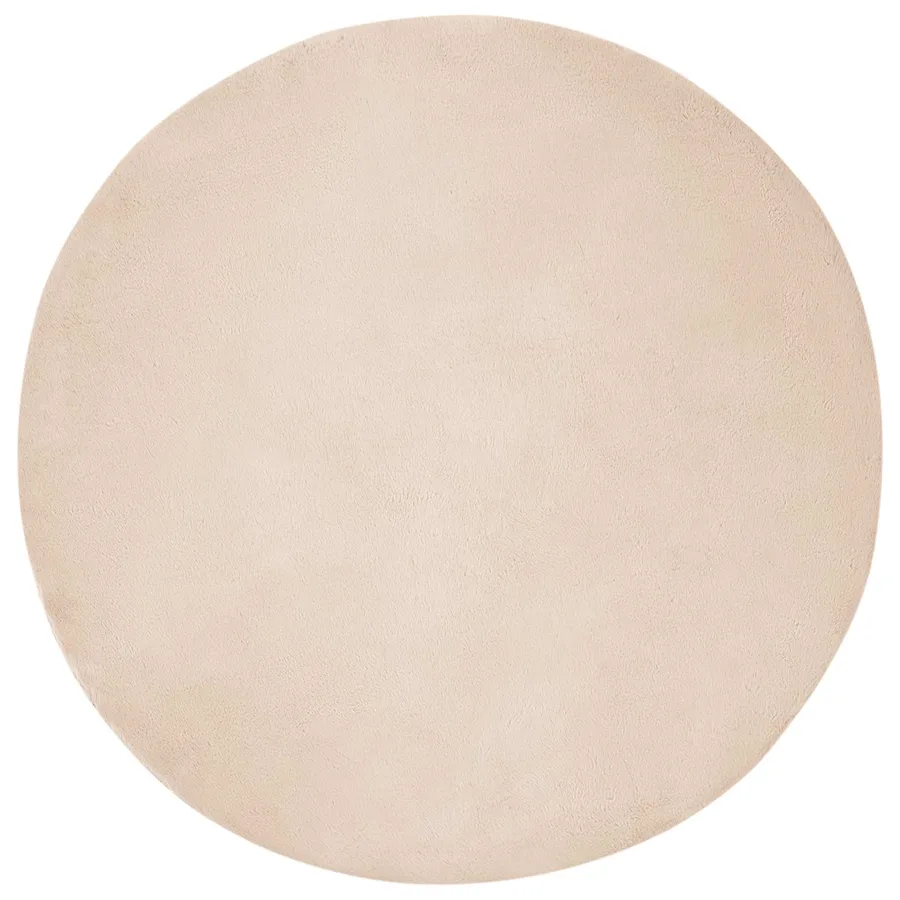 Tapis antidérapant en fausse de lapin OLITE Taupe Ø 80 cm - 2