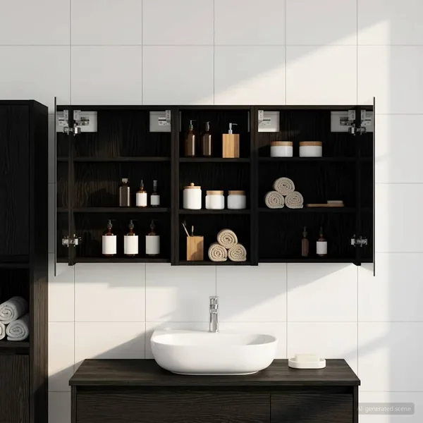 Ensemble de Meubles de Salle de Bain 3 pcs 110 x 10,5 x 60,5 cm