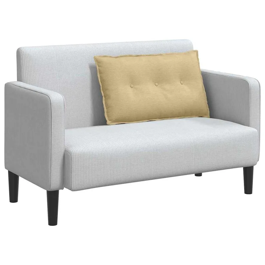 Coussin de Dos Vert gris 80 x 50 cm Tissu en velours côtelé - 3