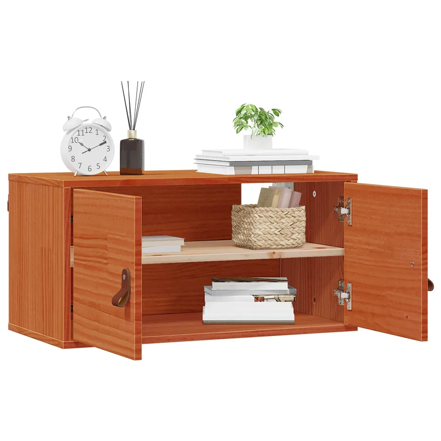 Meuble mural Cire marron 60 x 30 x 30 cm Bois de pin massif - 3