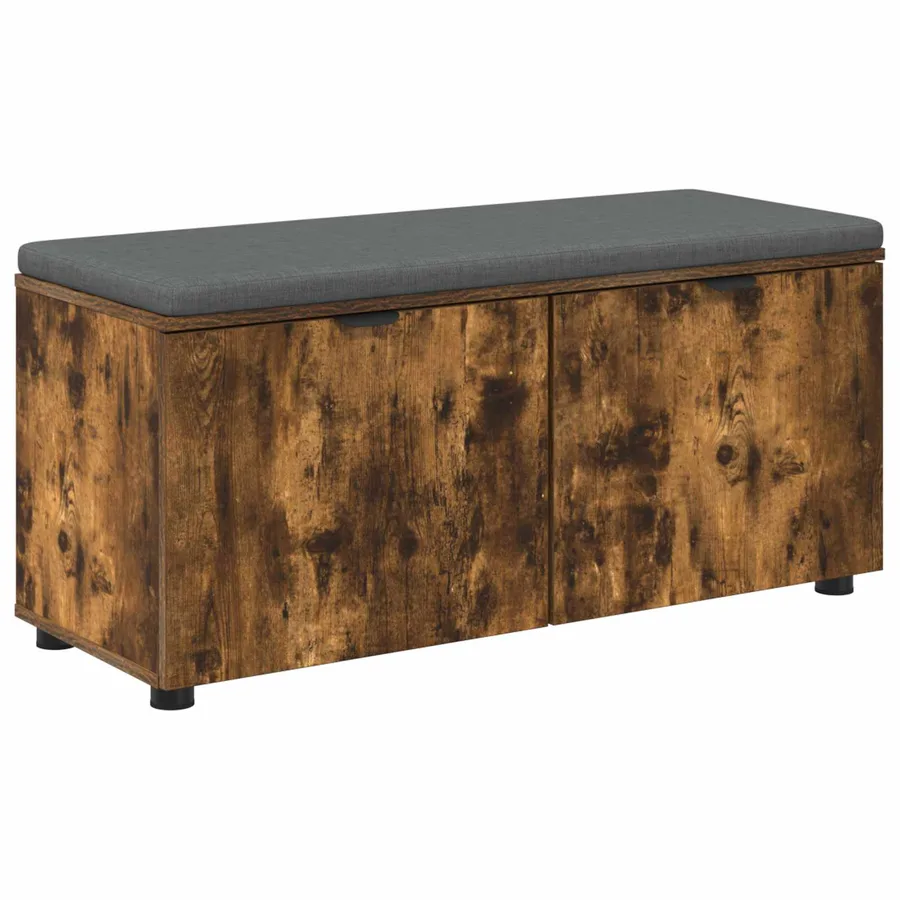 Banc d'entrée avec coussin Chêne Fumé 100 x 38 x 46 cm - 2
