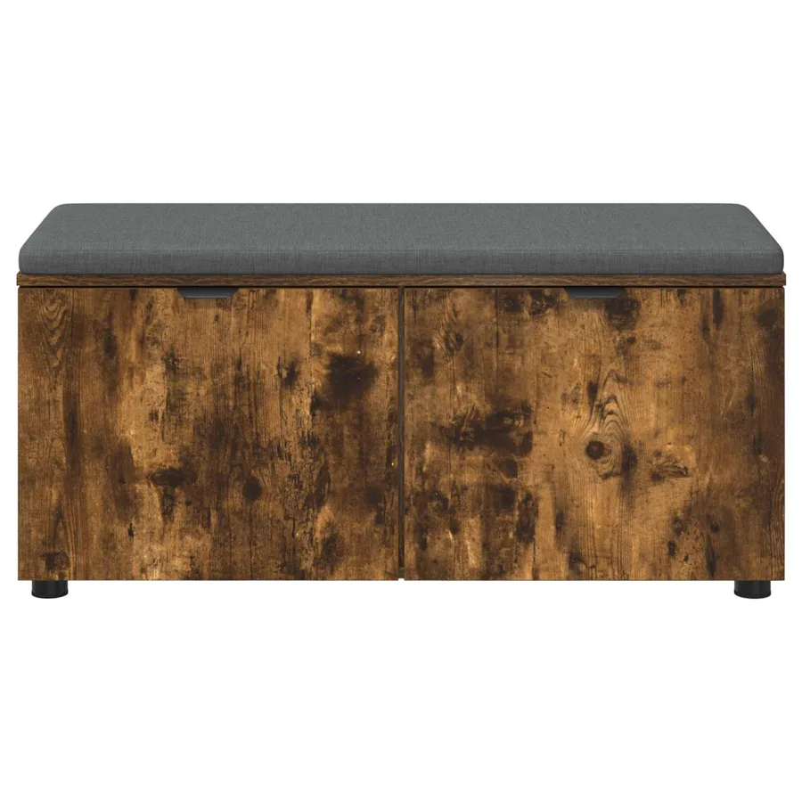 Banc d'entrée avec coussin Chêne Fumé 100 x 38 x 46 cm - 6