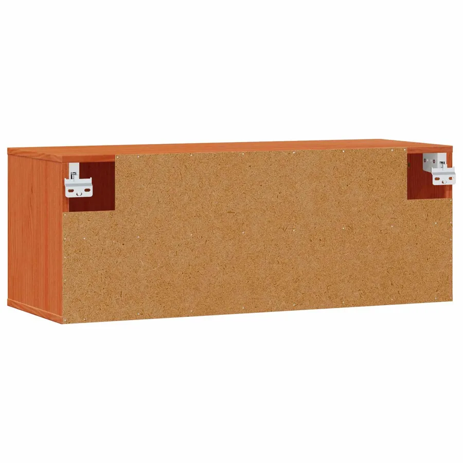 Meuble mural avec étagère 2 pcs Cire marron 80 x 30 x 30 cm - 9