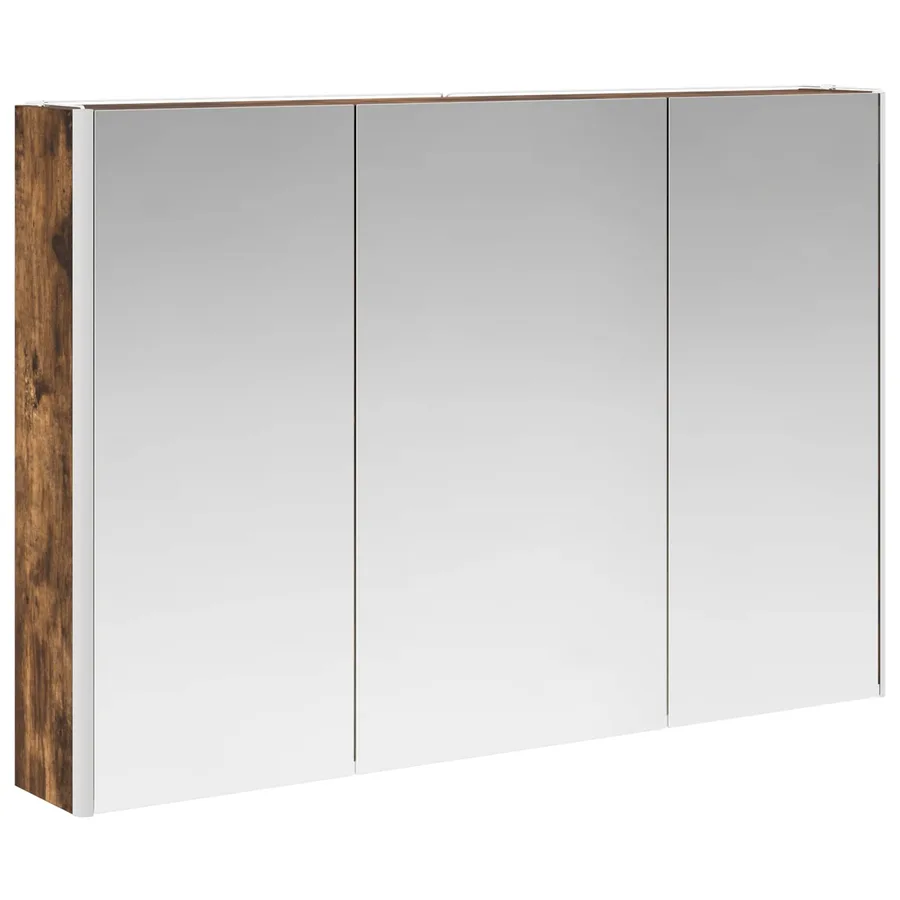Armoire Miroir de Salle de Bain Chêne fumé 103,5 x 15,5 x 70 cm - 5