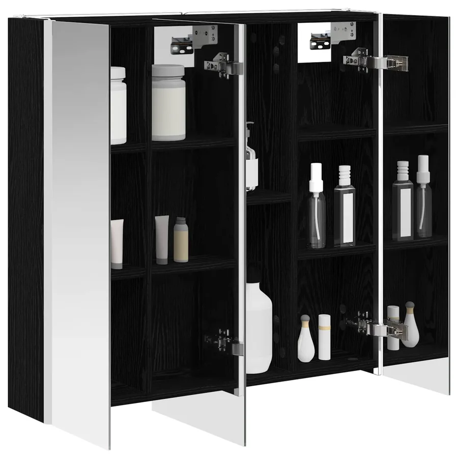 Armoire Miroir de Salle de Bain Chêne noir 73.5 x 15.5 x 70 cm - 3