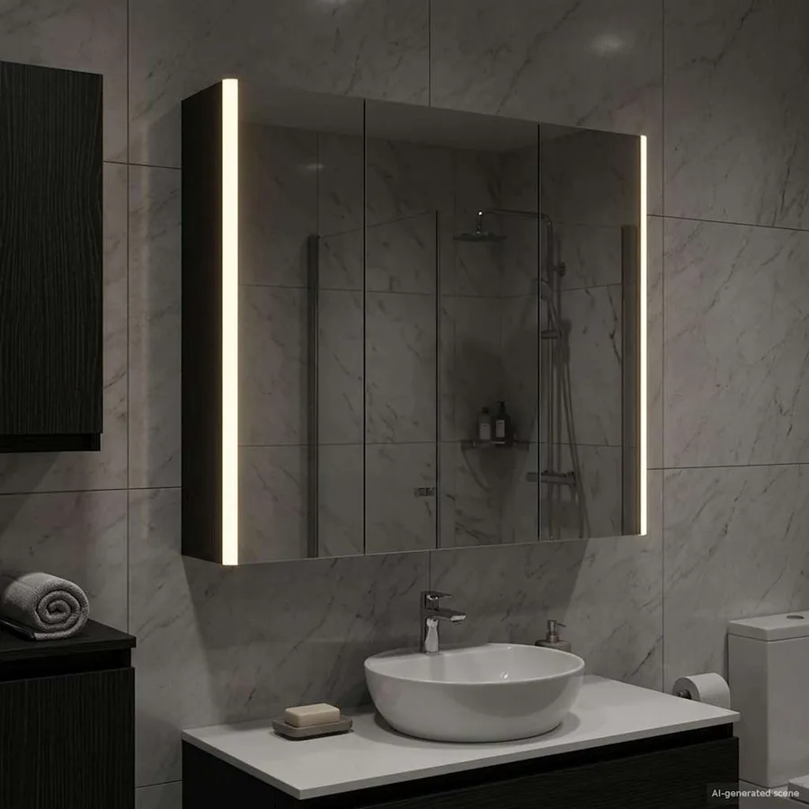Armoire Miroir de Salle de Bain Chêne noir 73.5 x 15.5 x 70 cm - 4