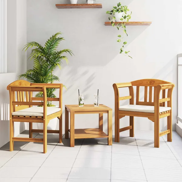 Banc rose Naturel 68,5 x 46 x 82,5 cm Bois d'Acacia Massif