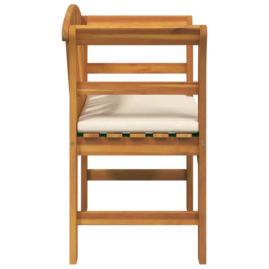 Banc rose Naturel 68,5 x 46 x 82,5 cm Bois d'Acacia Massif - 5
