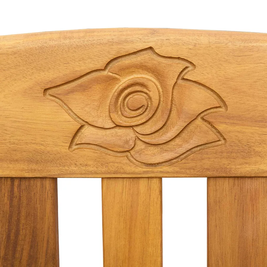 Banc rose Naturel 68,5 x 46 x 82,5 cm Bois d'Acacia Massif - 7