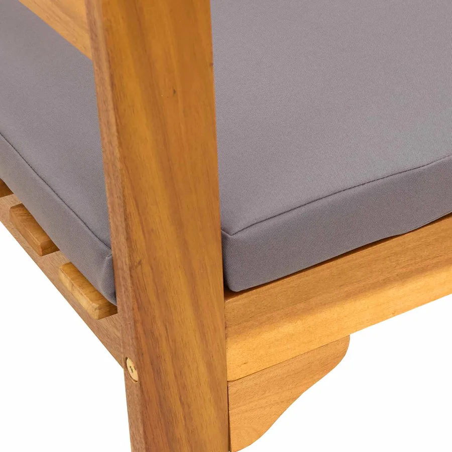 Banc rose Naturel 157 x 46 x 82,5 cm Bois d'Acacia Massif - 8