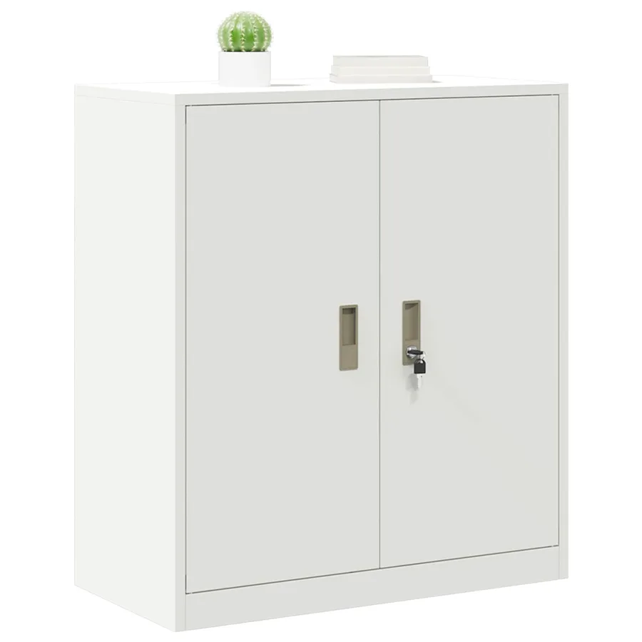 Armoire de rangement Blanc 80 x 40 x 90 cm Acier - 3