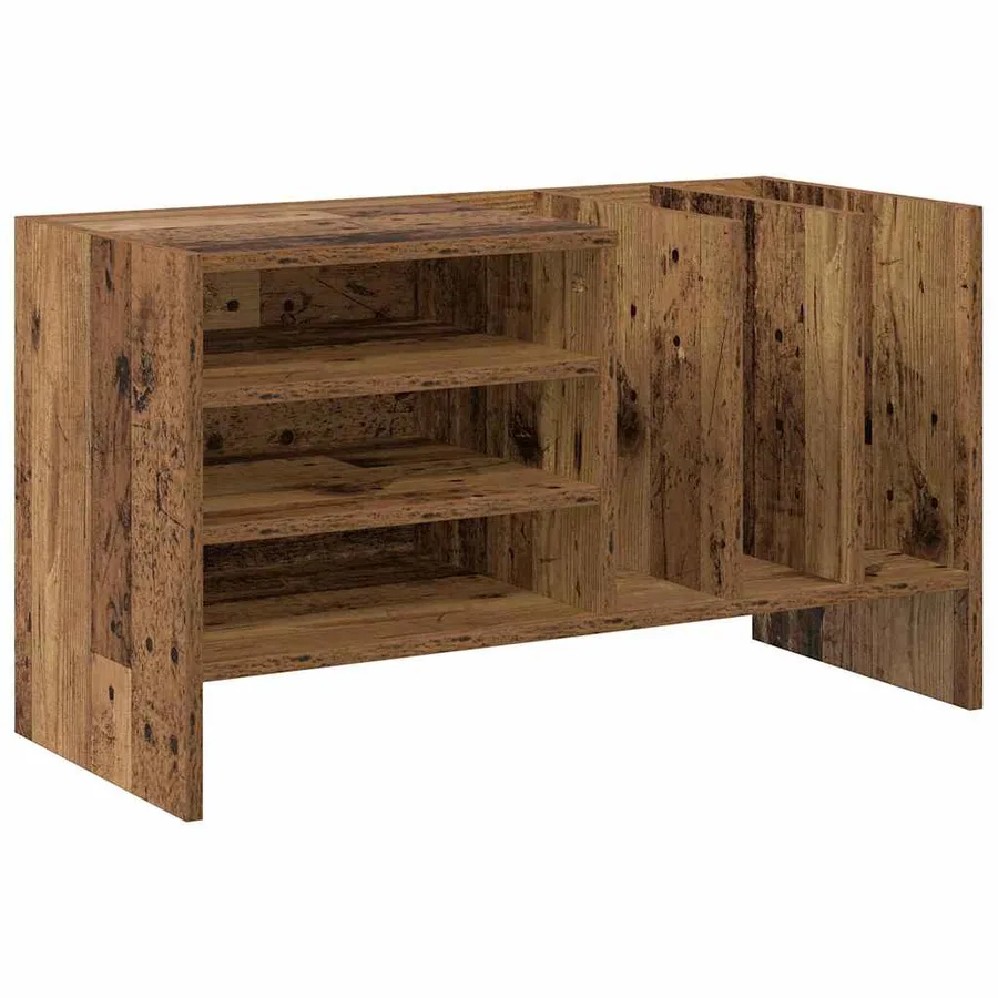 Meuble à vinyles avec étagère Bois ancien 78,5 x 35 x 45 cm - 2