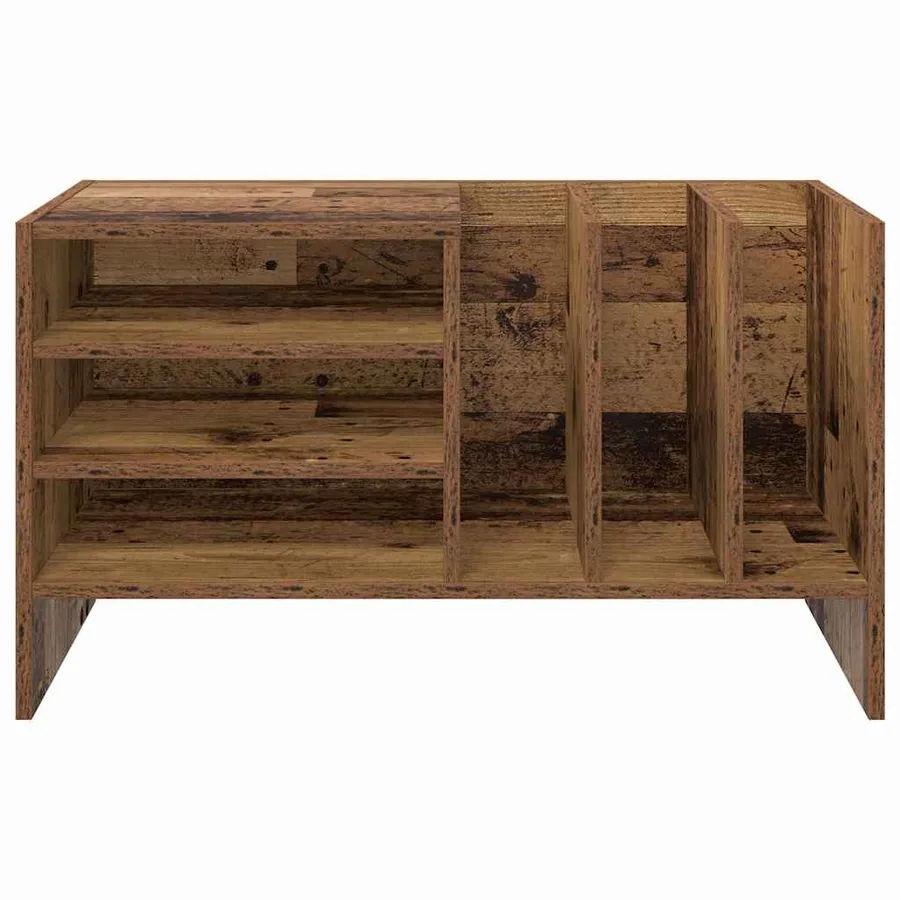 Meuble à vinyles avec étagère Bois ancien 78,5 x 35 x 45 cm - 5