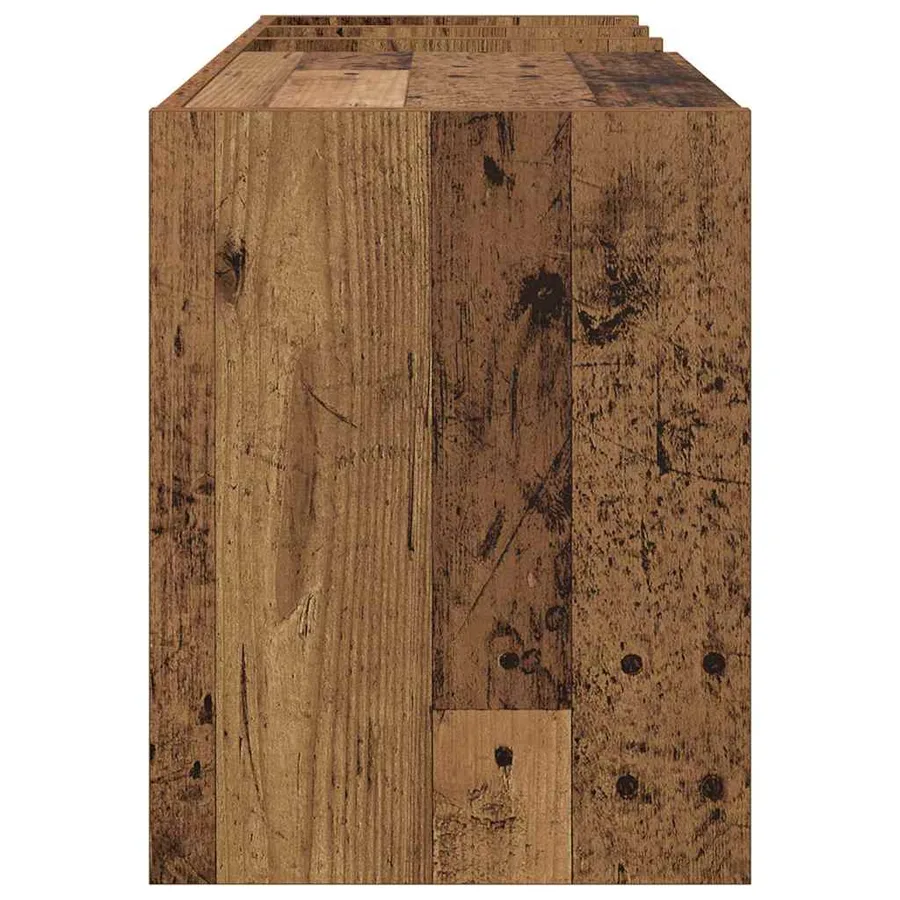Meuble à vinyles avec étagère Bois ancien 78,5 x 35 x 45 cm - 6
