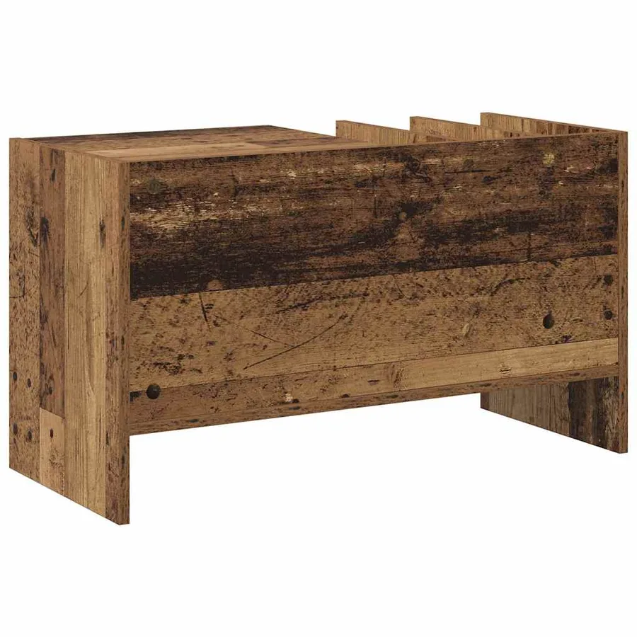 Meuble à vinyles avec étagère Bois ancien 78,5 x 35 x 45 cm - 7
