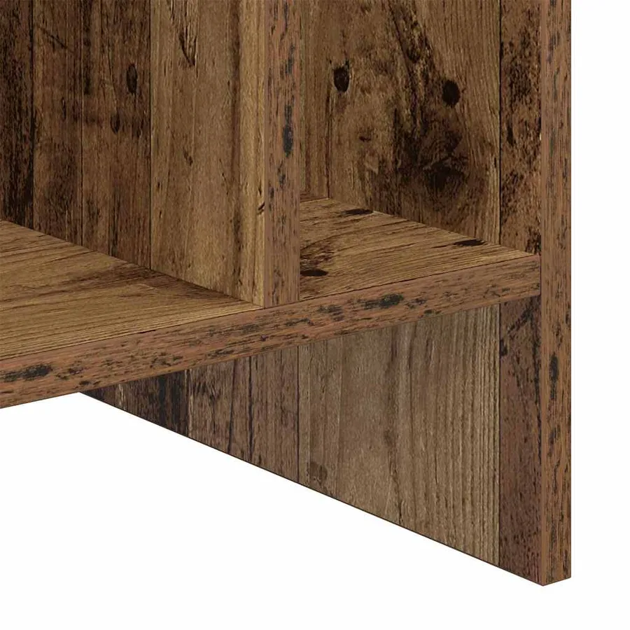 Meuble à vinyles avec étagère Bois ancien 78,5 x 35 x 45 cm - 9