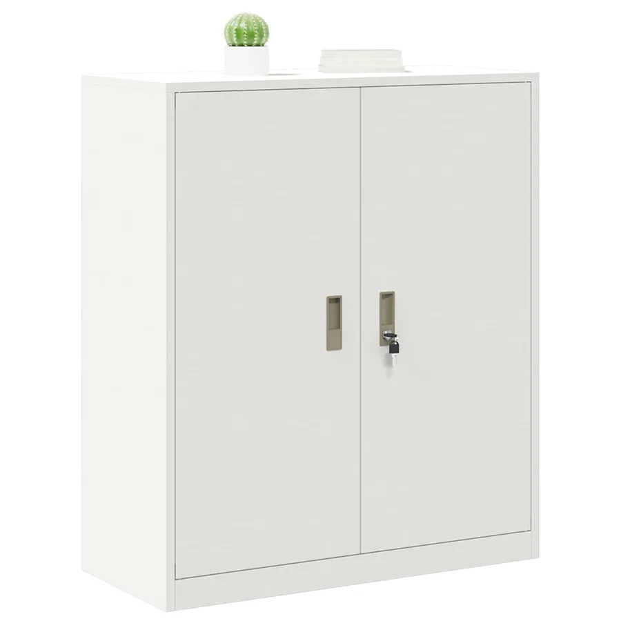 Armoire de rangement Blanc 90 x 40 x 105 cm Acier - 3