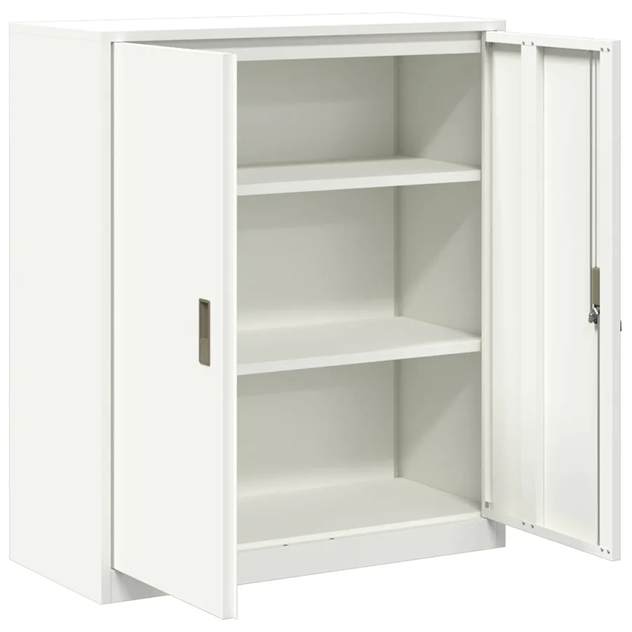 Armoire de rangement Blanc 90 x 40 x 105 cm Acier - 5