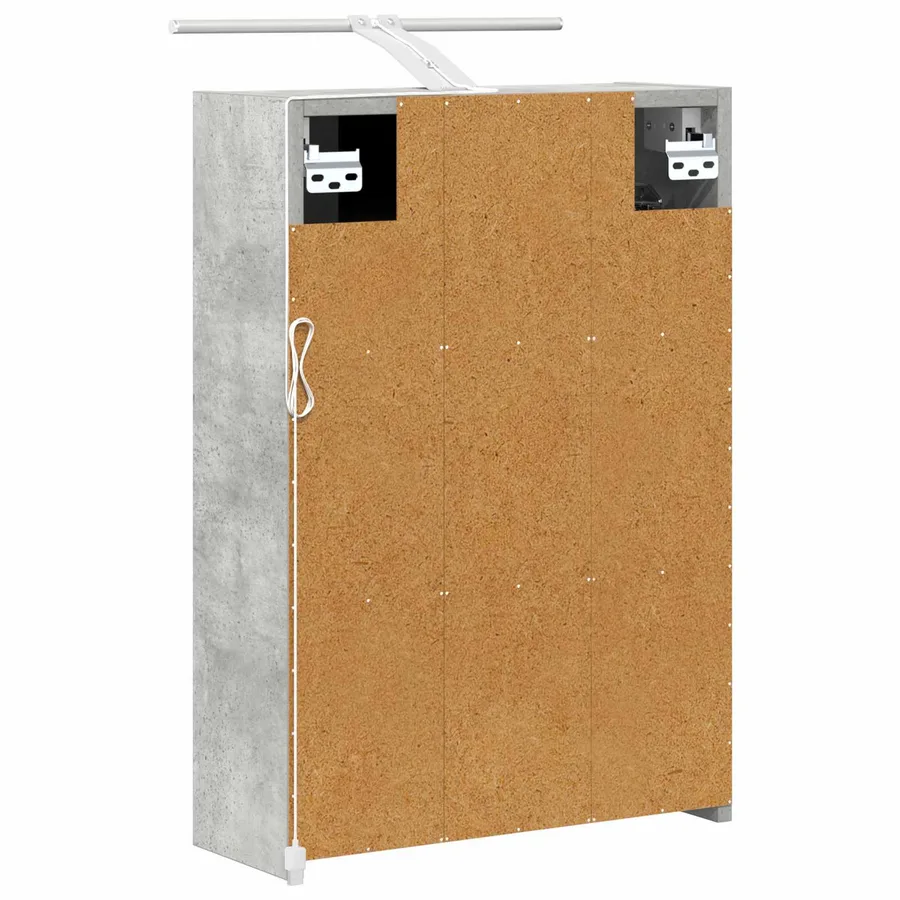Armoire Miroir de Salle de Bain Gris béton 43 x 16 x 62.5 cm - 9