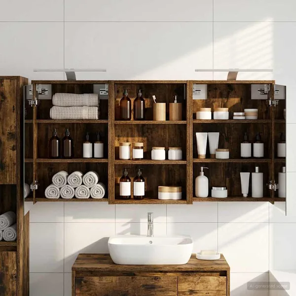 Ensemble de Meubles de Salle de Bain 3 pcs 126 x 16 x 62.5 cm