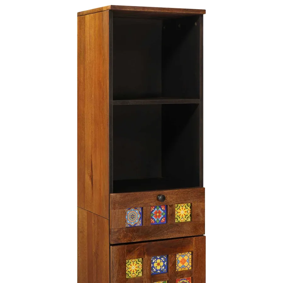 Armoire de salle de bain avec tiroir Noyer 38 x 33 x 160 cm - 7