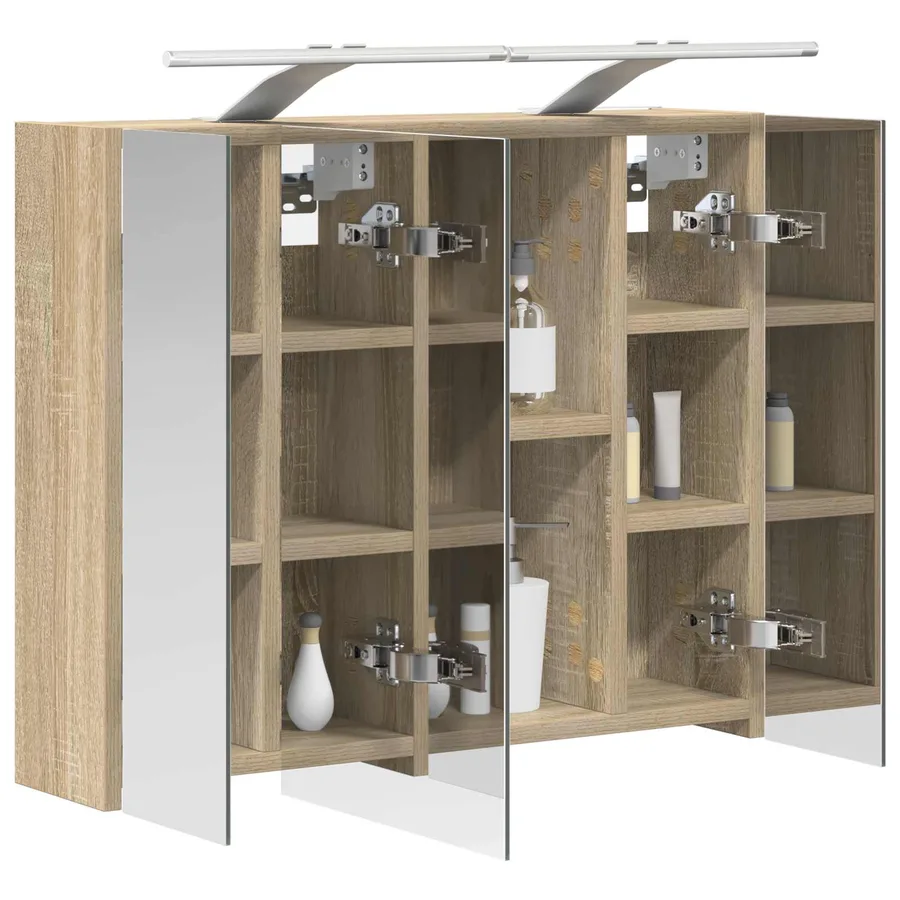 Armoire Miroir de Salle de Bain Chêne Sonoma 60 x 14,5 x 50 cm - 3