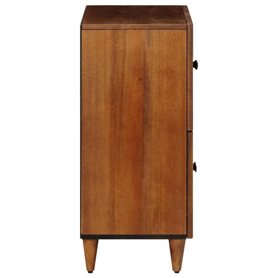 Buffet avec porte Noyer 60 x 33 x 75 cm Bois de mangue massif - 5