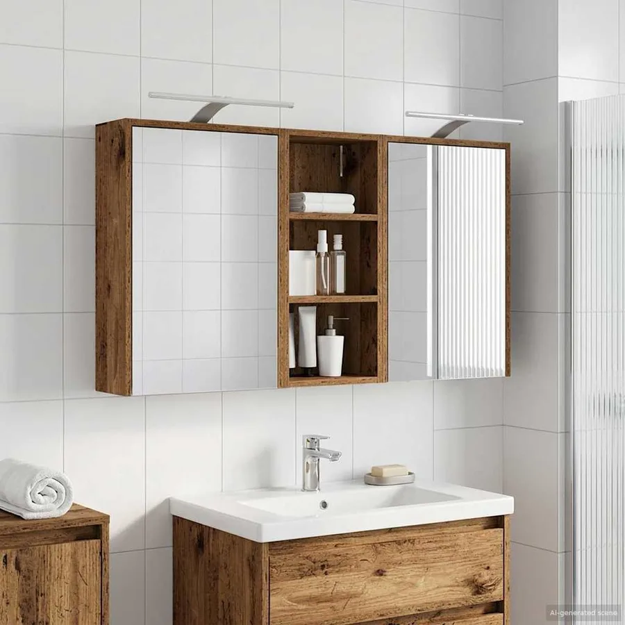 Ensemble de Meubles de Salle de Bain 3 pcs 116 x 16 x 62,5 cm - 4