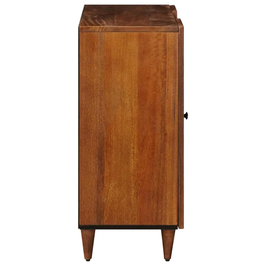 Buffet avec porte Noyer 90 x 33,5 x 75 cm Bois de mangue massif - 5